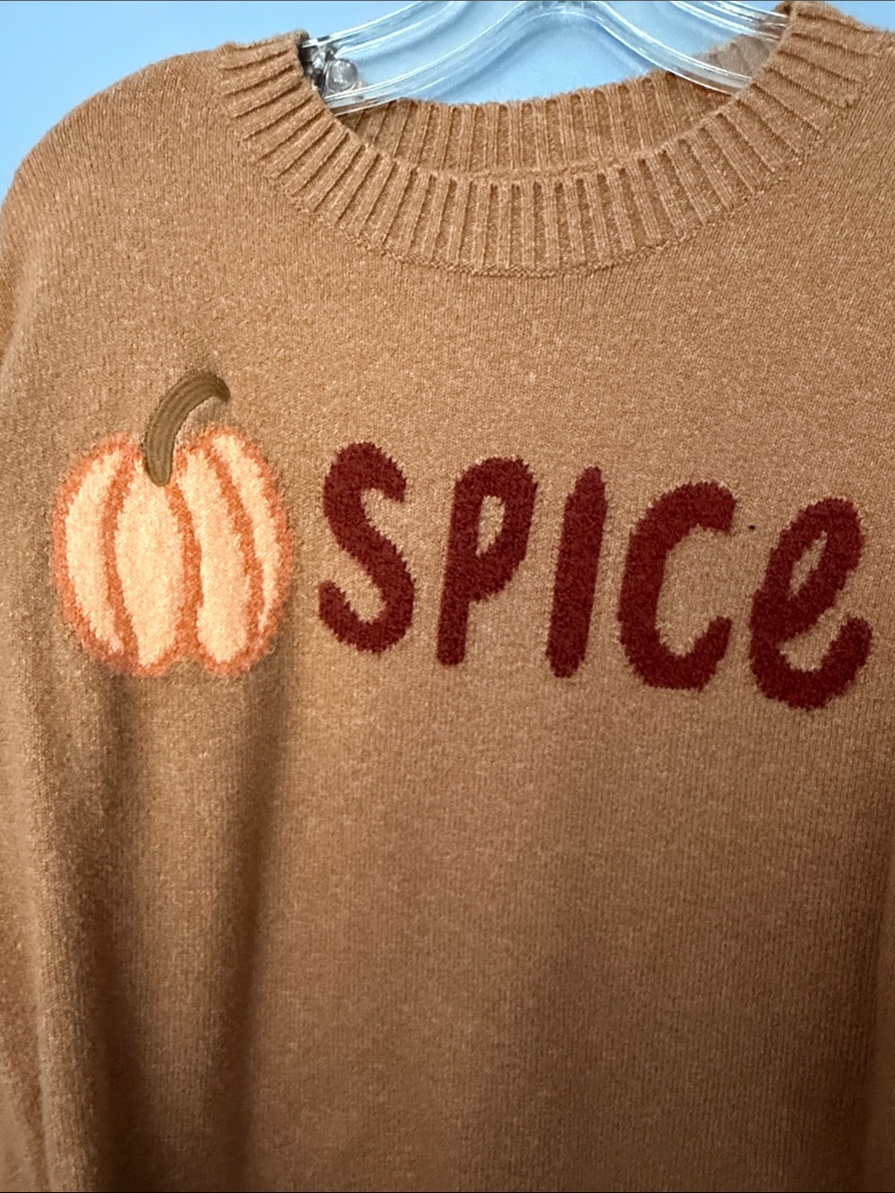 LOFT Pumpkin Spice Graphic Crewneck Sweater Fall Cozy Small - Picture 4 of 10